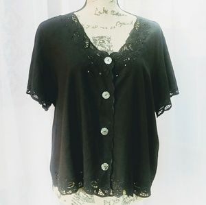 Orvis Women's Top/Blouse Large Black